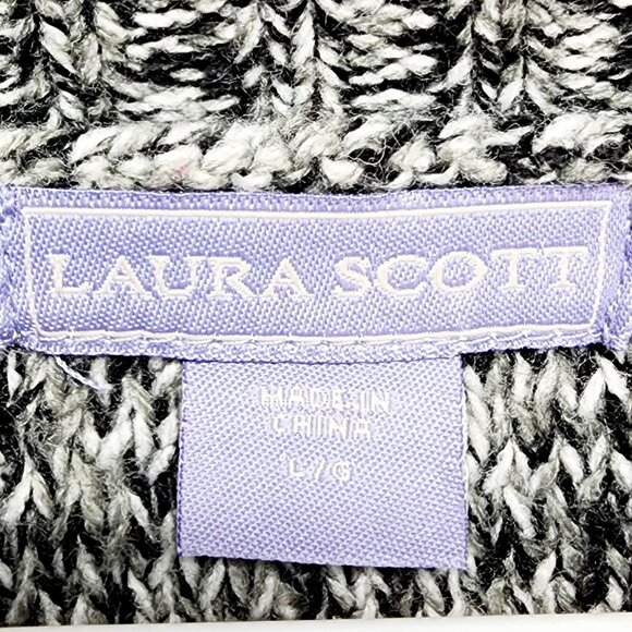 Laura Scott Womens Long Sleeve Knit Cardigan Sweater Toggle Buttons Size L Gray - Picture 3 of 11